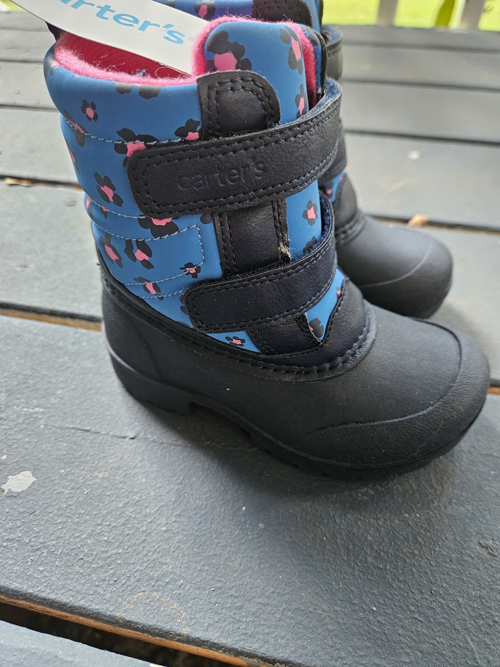 Carter's Kids Blue & Pink Leopard Winter Boots
